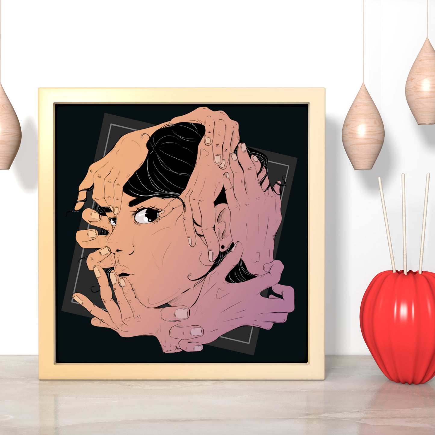 I don't like being touched | Kunstdruck