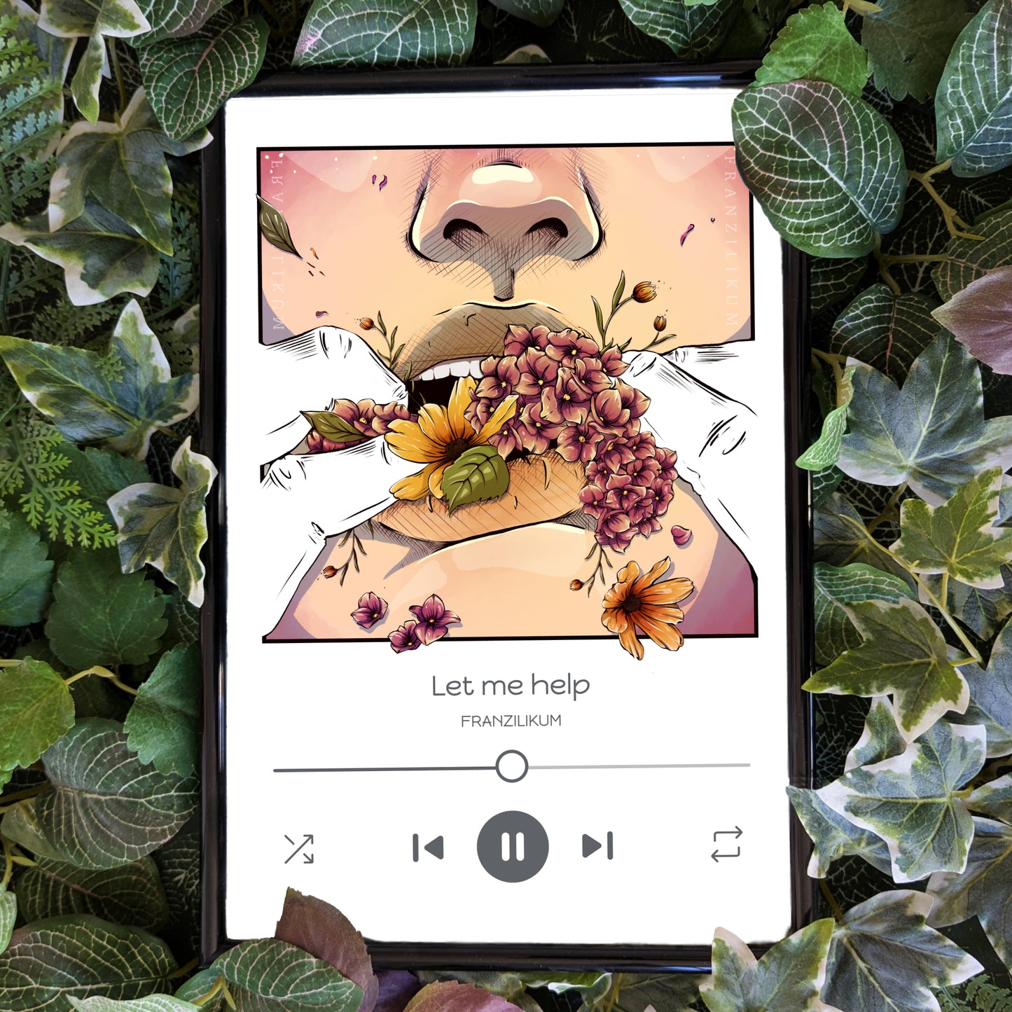 Let me help | Player Postcard Kunstdruck