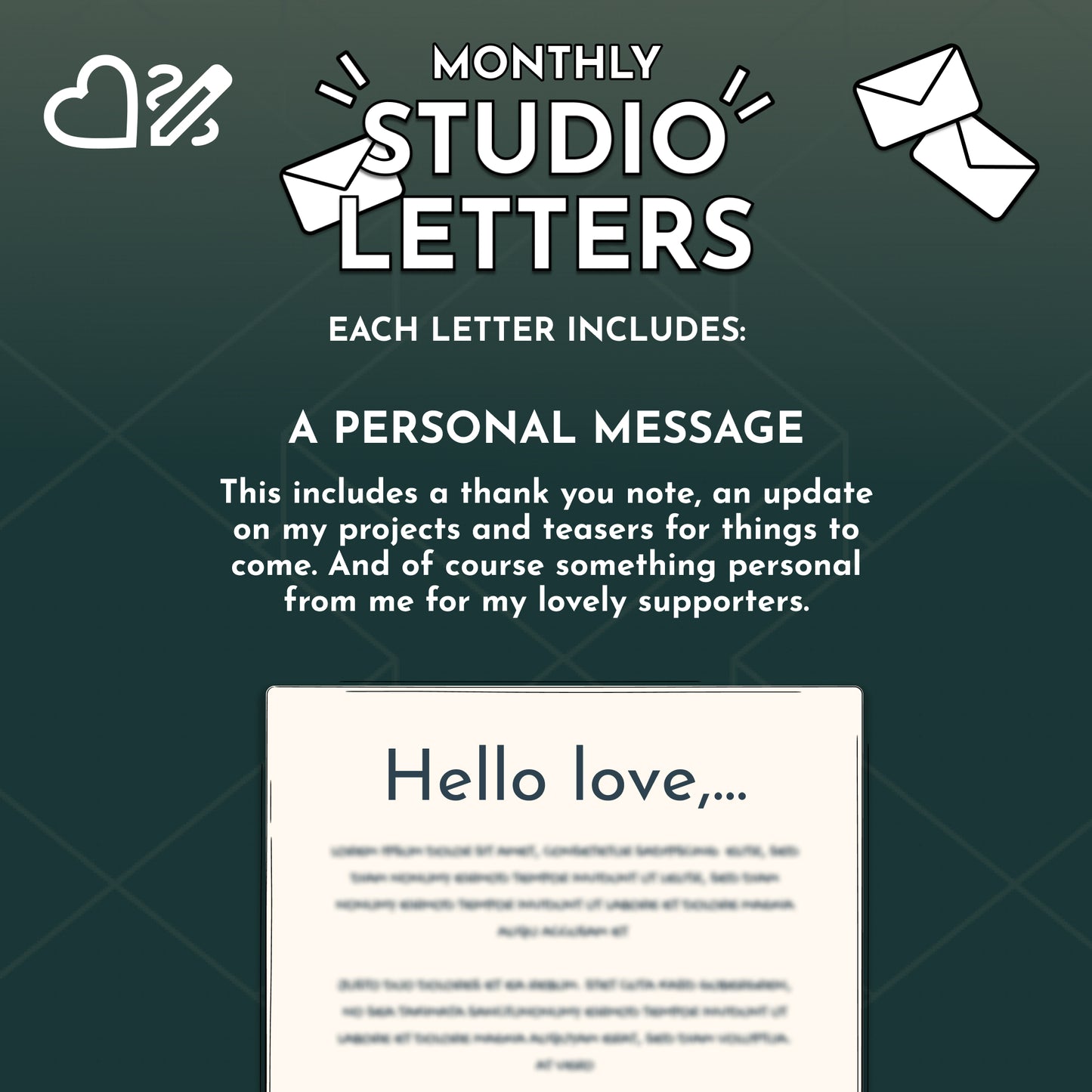 Studio Letters | Dein monatlicher Kunstbrief