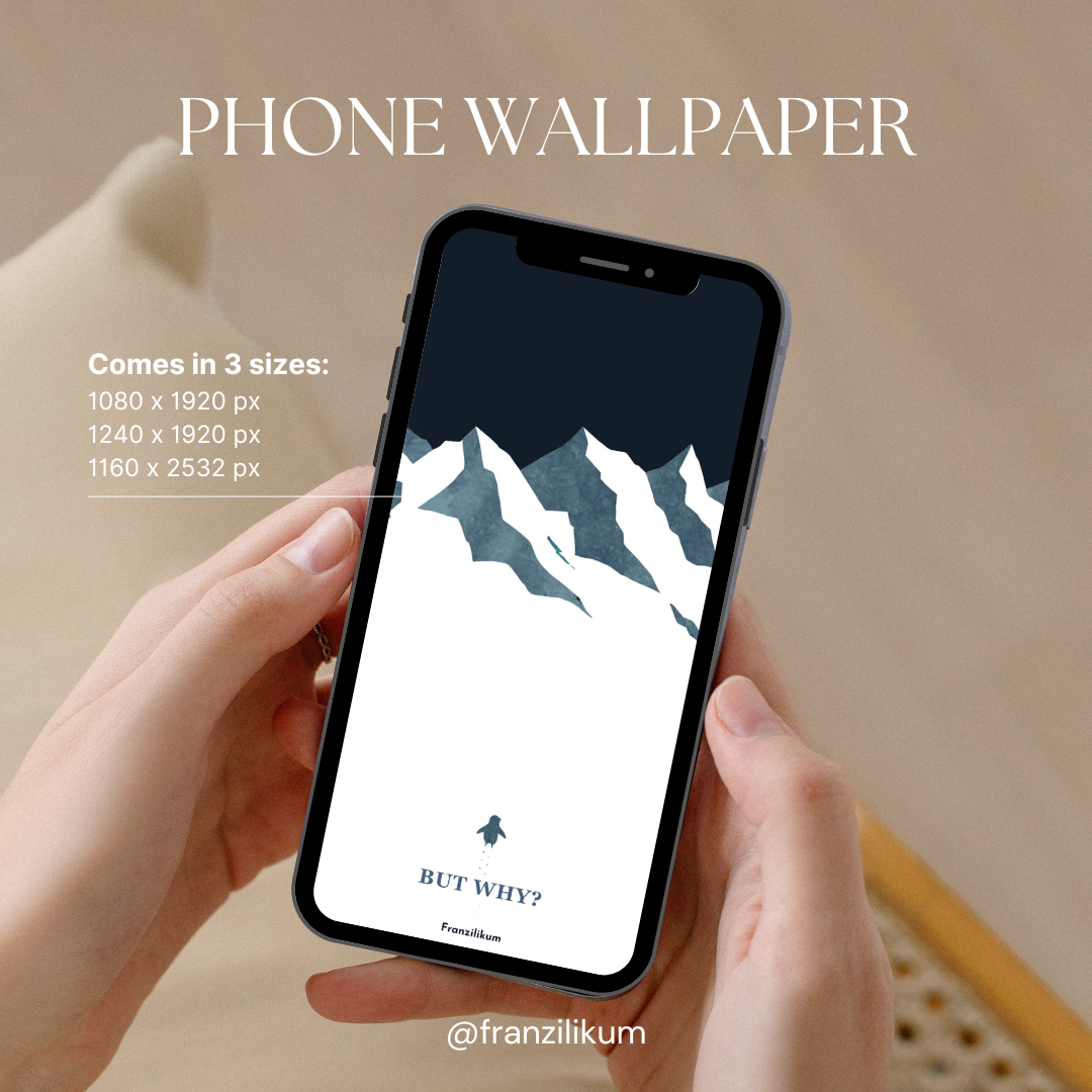 But why? Nihilistic Penguin | Phone Wallpaper