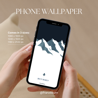 But why? Nihilistic Penguin | Phone Wallpaper