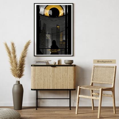 I hope it ends with a monster | Kunstdruck