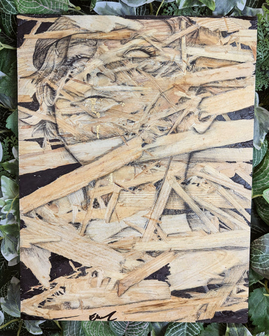 Breach // Original Tintenzeichnung auf OSB-Holzplatte