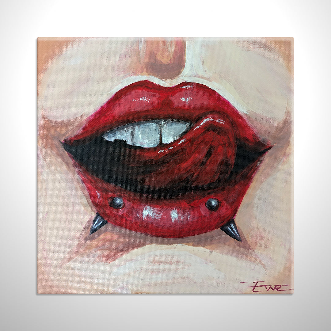Double Vertical Labret // Acrylics on Canvas, Original