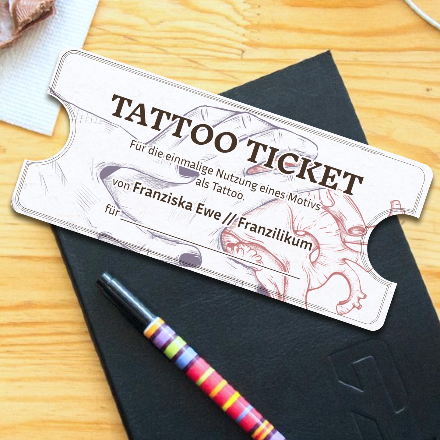 Tattoo Ticket - meine Kunst als Vorlage für dein Tattoo!