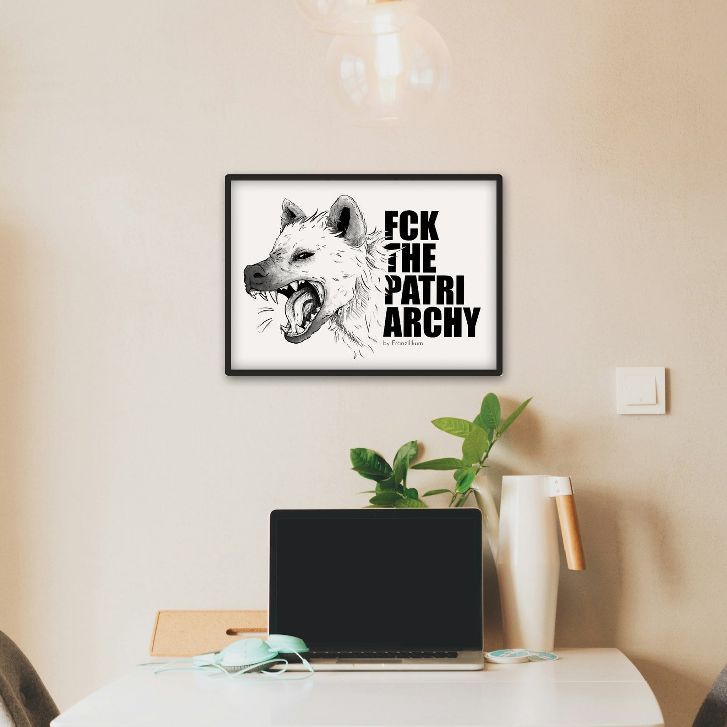 Hyäne - FCK the Patriarchy | Kunstdruck