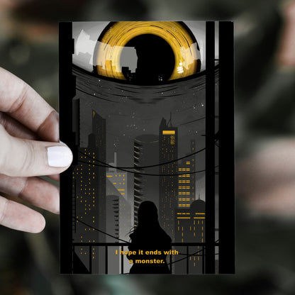 I hope it ends with a monster | Kunstdruck