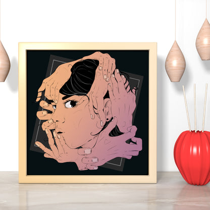 I don't like being touched | Kunstdruck