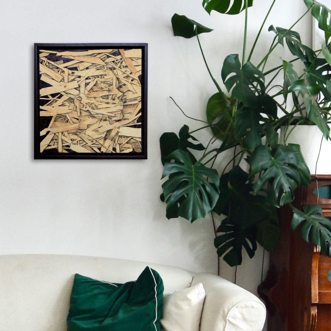 Freiheit // Original Tintenzeichnung auf OSB-Holzplatte