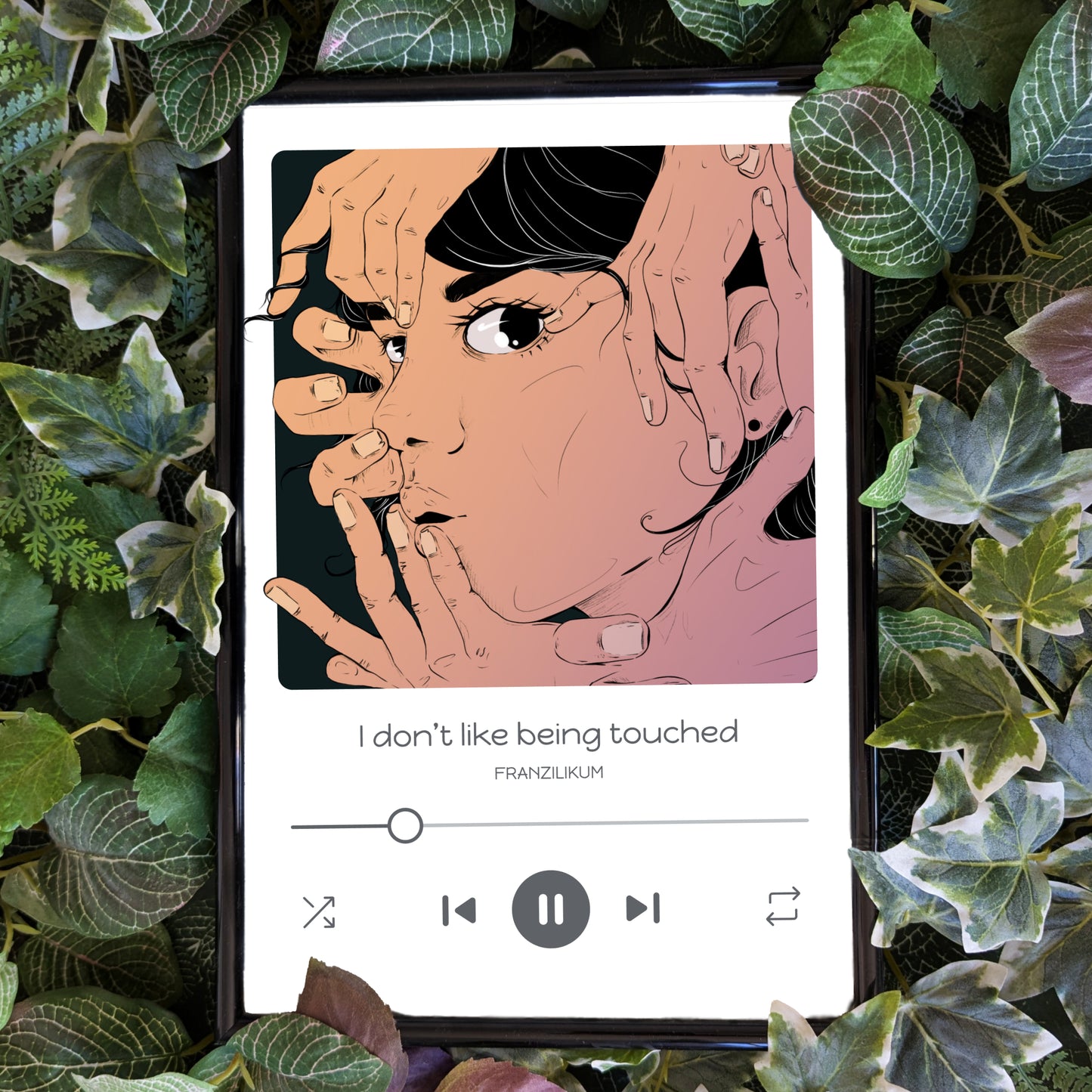 I don't like being touched | Player Postcard Kunstdruck