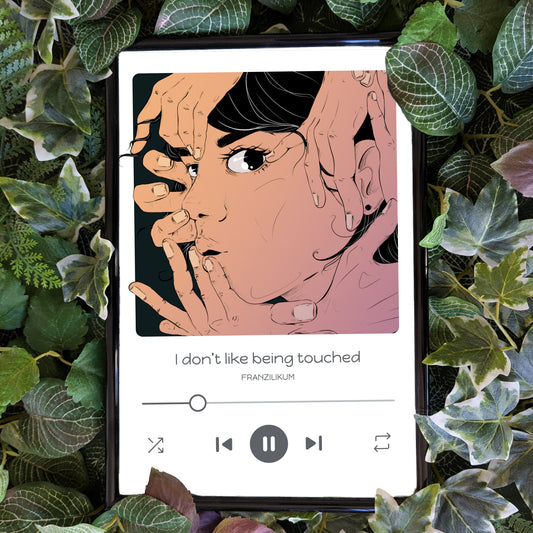 I don't like being touched | Player Postcard Kunstdruck