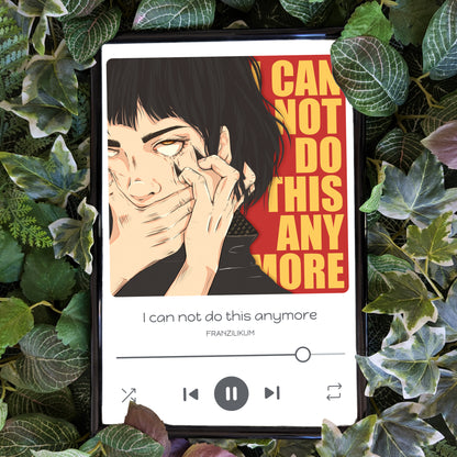 I can not do this anymore | Player Postcard Kunstdruck