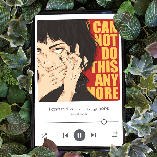 I can not do this anymore | Player Postcard Kunstdruck